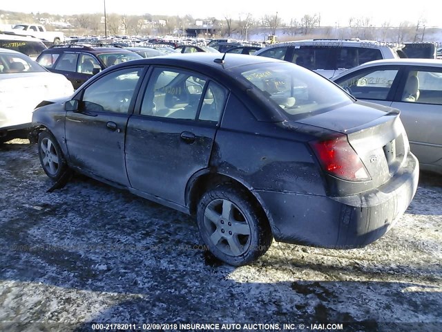 1G8AL55B77Z146169 - 2007 SATURN ION LEVEL 3 BLACK photo 3