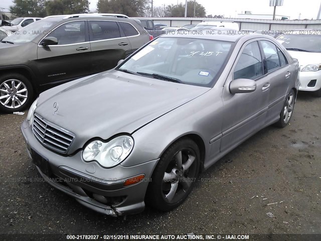 WDBRF40J95F665021 - 2005 MERCEDES-BENZ C 230K SPORT SEDAN SILVER photo 2