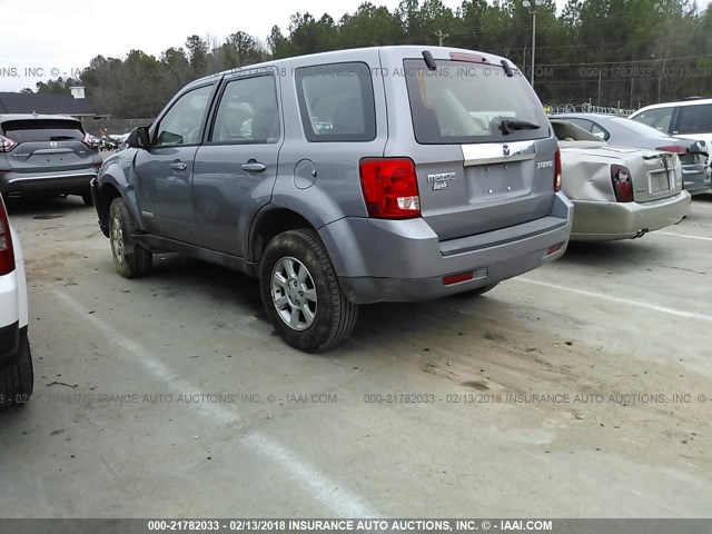 4F2CZ02Z58KM19556 - 2008 MAZDA TRIBUTE I GRAY photo 3