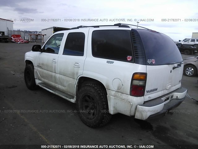 1GKEK63U62J126642 - 2002 GMC DENALI WHITE photo 3