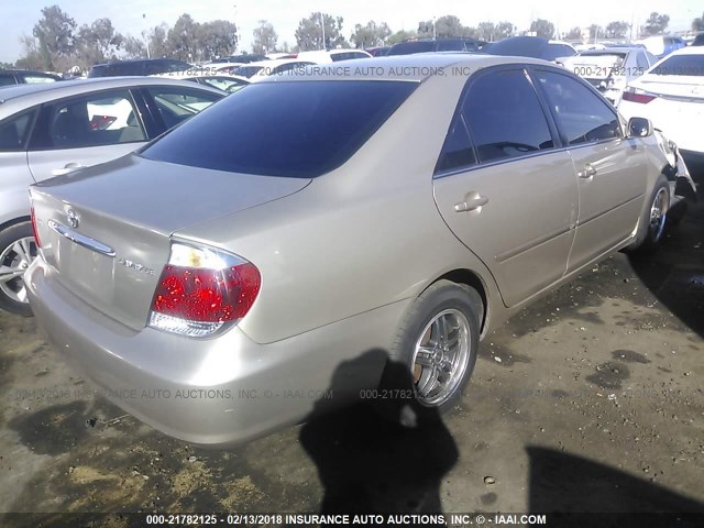 4T1BE32K85U068357 - 2005 TOYOTA CAMRY LE/XLE/SE GOLD photo 4