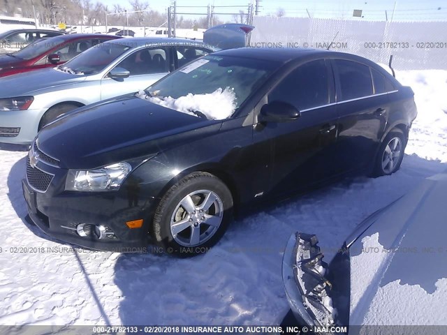 1G1PL5SC0C7189411 - 2012 CHEVROLET CRUZE LT BLACK photo 2