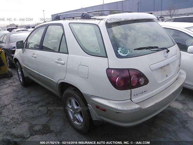 JT6HF10UXX0014323 - 1999 LEXUS RX 300 CREAM photo 3