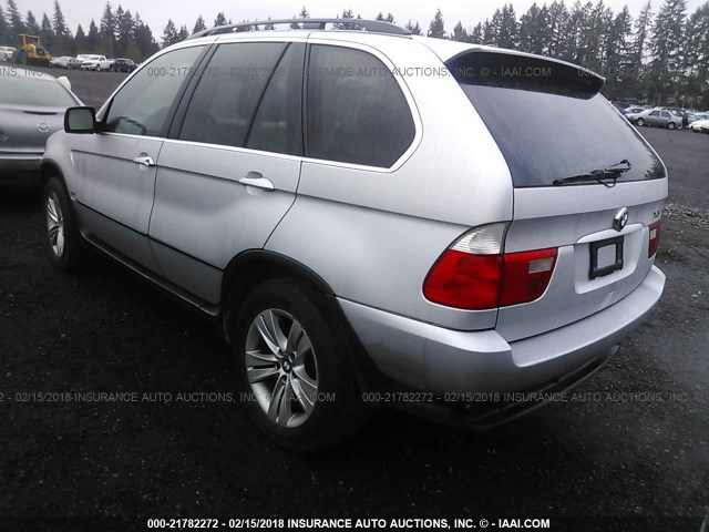 5UXFB53566LV22100 - 2006 BMW X5 4.4I SILVER photo 3