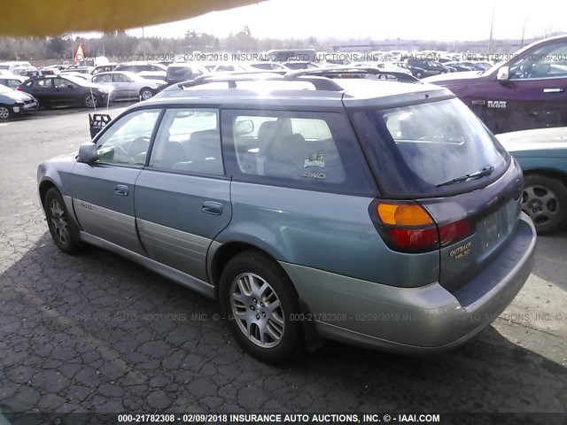 4S3BH806527628148 - 2002 SUBARU LEGACY OUTBACK H6 3.0 LL BEAN 绿色 照片 3