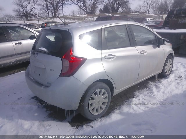 3N1CE2CP1FL439998 - 2015 NISSAN VERSA NOTE S/S PLUS/SV/SL/SR SILVER photo 4