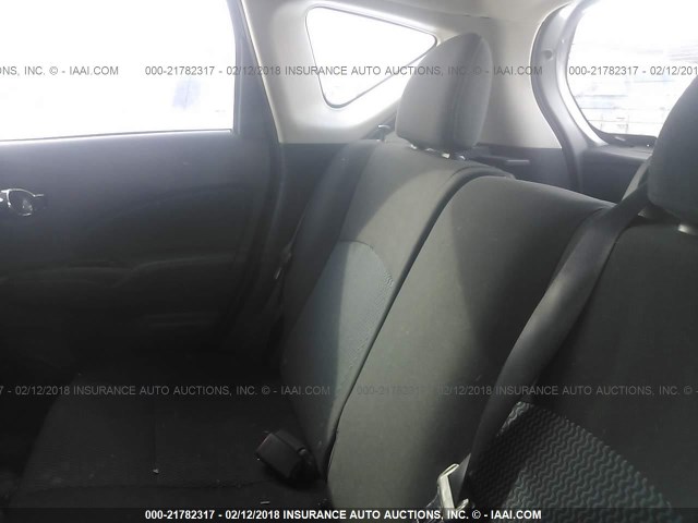 3N1CE2CP1FL439998 - 2015 NISSAN VERSA NOTE S/S PLUS/SV/SL/SR SILVER photo 8