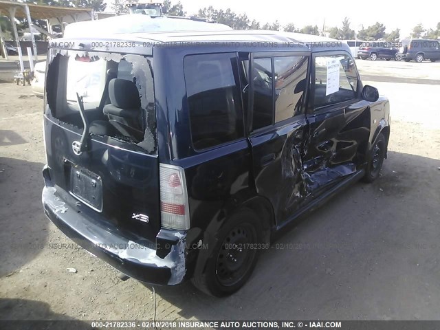 JTLKT324X64124087 - 2006 TOYOTA SCION XB მუქი ლურჯი ფოტო 4