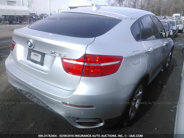 5UXFG8C51BLZ95108 - 2011 BMW X6 XDRIVE50I SILVER photo 4