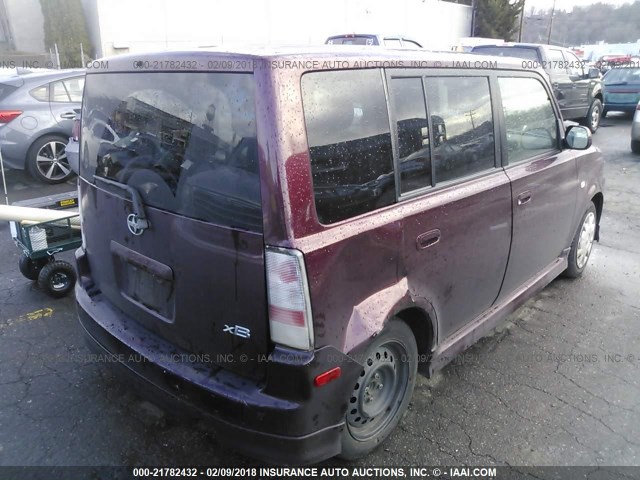 JTLKT334X64039457 - 2006 TOYOTA SCION XB ბურგუნდია ფოტო 4