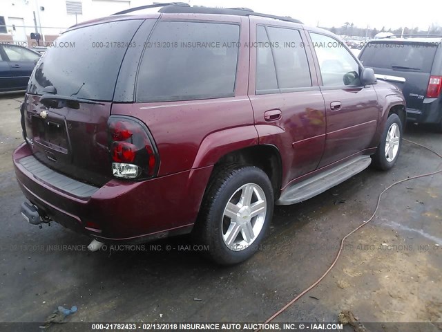 1GNDS33S992116445 - 2009 CHEVROLET TRAILBLAZER LT BURGUNDY photo 4