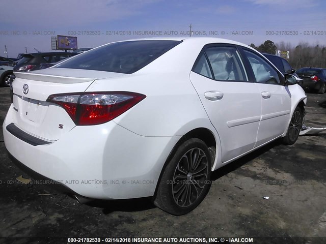 2T1BURHE3GC647655 - 2016 TOYOTA COROLLA L/LE/LE PLS/PRM/S/S PLS WHITE photo 4