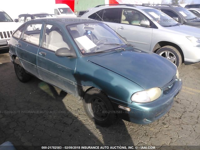 KNJLT06H5V6200553 - 1997 FORD ASPIRE GREEN photo 1