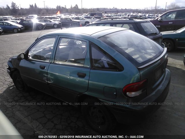 KNJLT06H5V6200553 - 1997 FORD ASPIRE GREEN photo 3