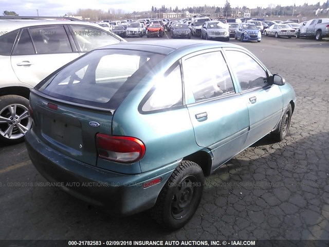 KNJLT06H5V6200553 - 1997 FORD ASPIRE GREEN photo 4