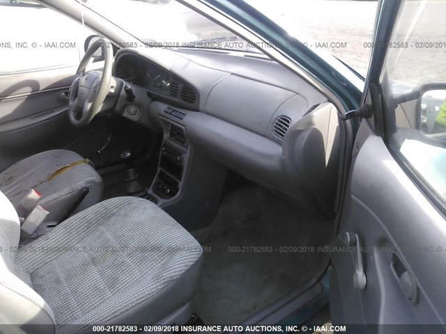 KNJLT06H5V6200553 - 1997 FORD ASPIRE GREEN photo 5