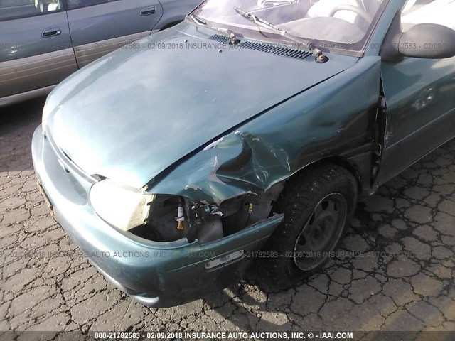 KNJLT06H5V6200553 - 1997 FORD ASPIRE GREEN photo 6