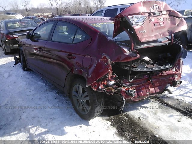 5NPD84LF8HH038236 - 2017 HYUNDAI ELANTRA SE/VALUE/LIMITED RED photo 3