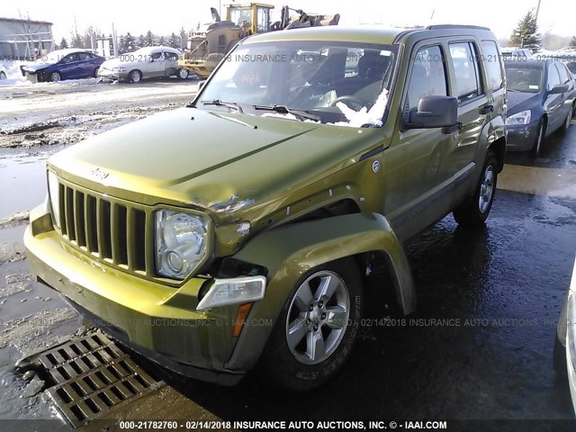 1C4PJMAK2CW187780 - 2012 JEEP LIBERTY SPORT GREEN photo 2