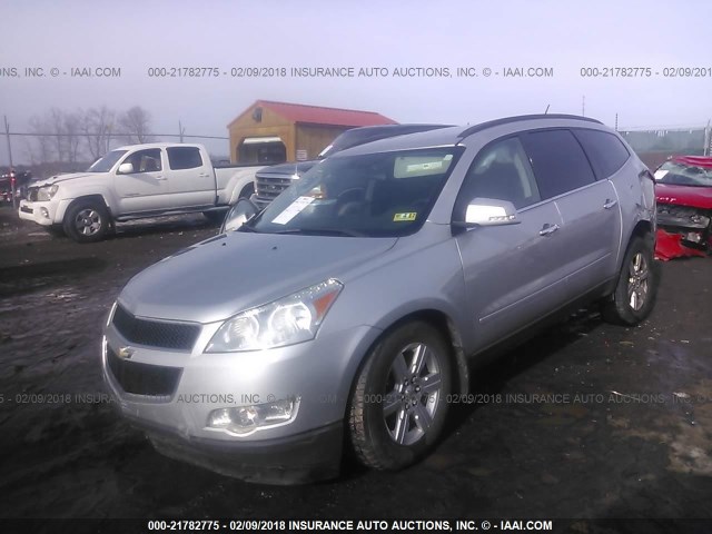 1GNKVGED7BJ329314 - 2011 CHEVROLET TRAVERSE LT SILVER photo 2