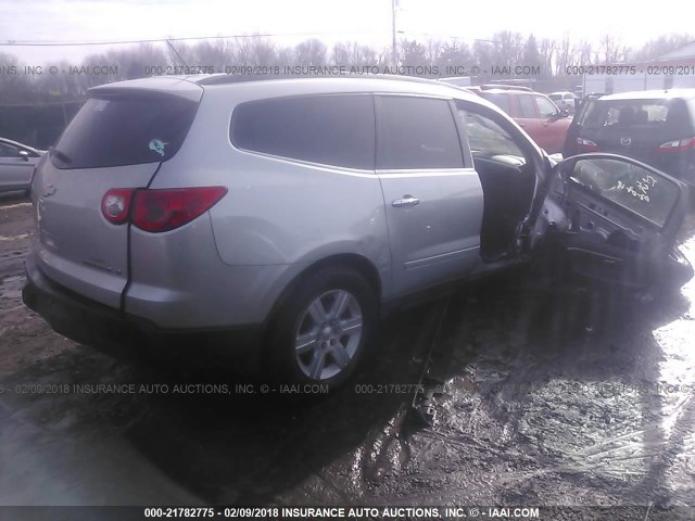 1GNKVGED7BJ329314 - 2011 CHEVROLET TRAVERSE LT SILVER photo 4