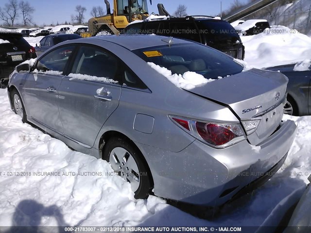 KMHEC4A41CA043424 - 2012 HYUNDAI SONATA HYBRID SILVER photo 3