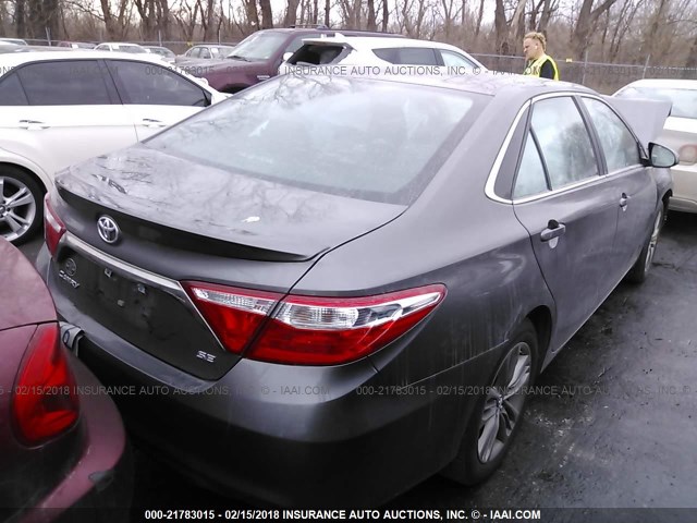 4T1BF1FK9HU342584 - 2017 TOYOTA CAMRY LE/XLE/SE/XSE GRAY photo 4