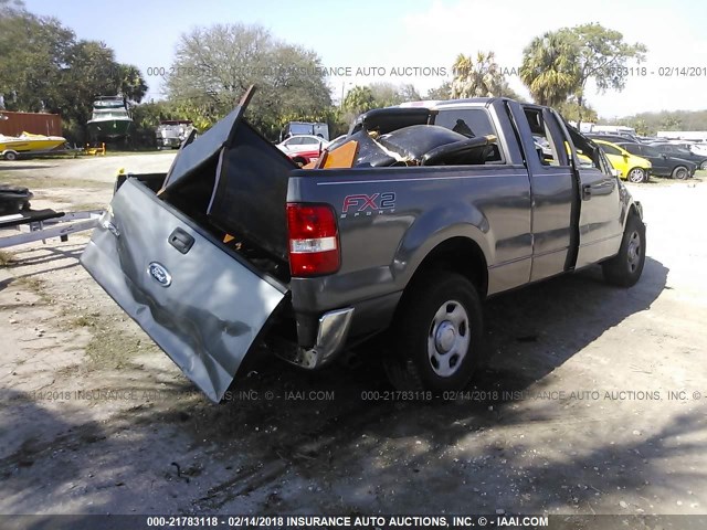 1FTRX12W74FA26706 - 2004 FORD F150 GRAY photo 4