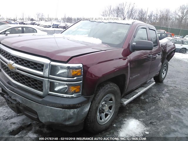 1GCRCPEH9EZ147426 - 2014 CHEVROLET SILVERADO C1500 BURGUNDY photo 2