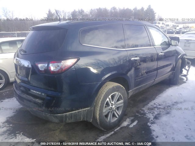 1GNKVHKD2GJ254975 - 2016 CHEVROLET TRAVERSE LT Dark Blue photo 4