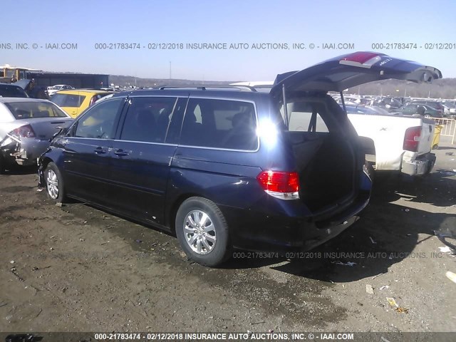 5FNRL38738B037493 - 2008 HONDA ODYSSEY EXL მუქი ლურჯი ფოტო 3