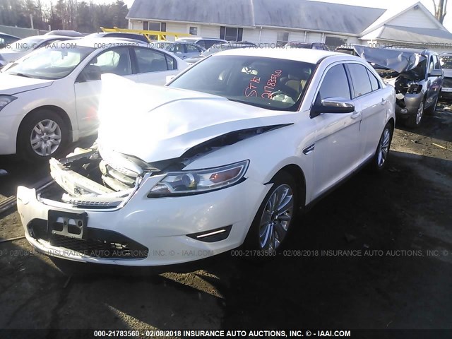 1FAHP2FW8CG103545 - 2012 FORD TAURUS LIMITED WHITE photo 2