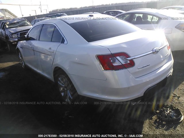 1FAHP2FW8CG103545 - 2012 FORD TAURUS LIMITED WHITE photo 3