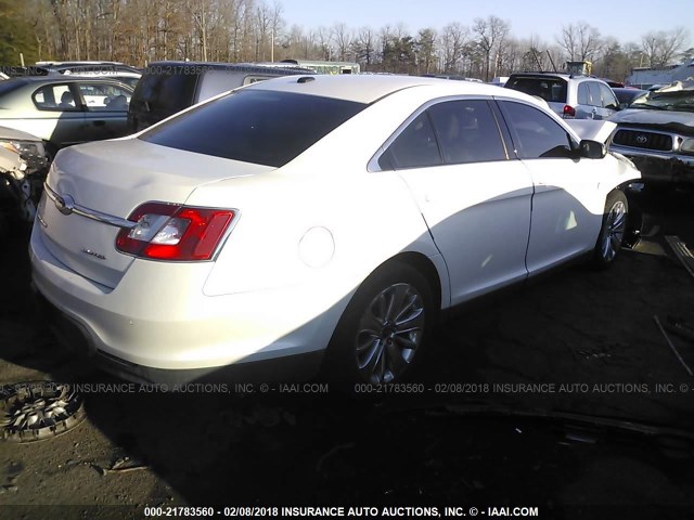 1FAHP2FW8CG103545 - 2012 FORD TAURUS LIMITED WHITE photo 4