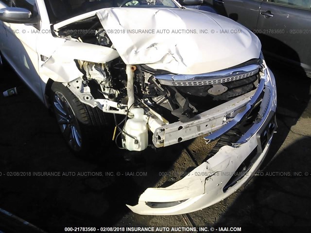 1FAHP2FW8CG103545 - 2012 FORD TAURUS LIMITED WHITE photo 6