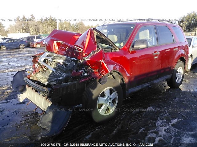 1FMCU0D73CKB56871 - 2012 FORD ESCAPE XLT MAROON photo 2