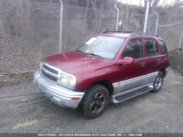 2CNBJ634116945258 - 2001 CHEVROLET TRACKER LT MAROON photo 2