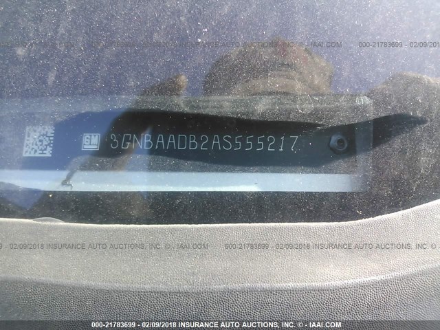 3GNBAADB2AS555217 - 2010 CHEVROLET HHR LS SILVER photo 9