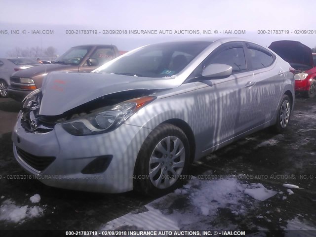 5NPDH4AE1BH026219 - 2011 HYUNDAI ELANTRA GLS/LIMITED SILVER photo 2