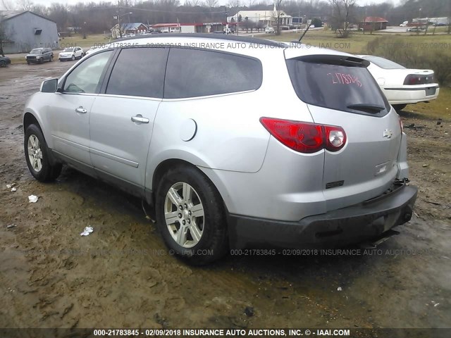 1GNKRGED0CJ177169 - 2012 CHEVROLET TRAVERSE LT SILVER photo 3