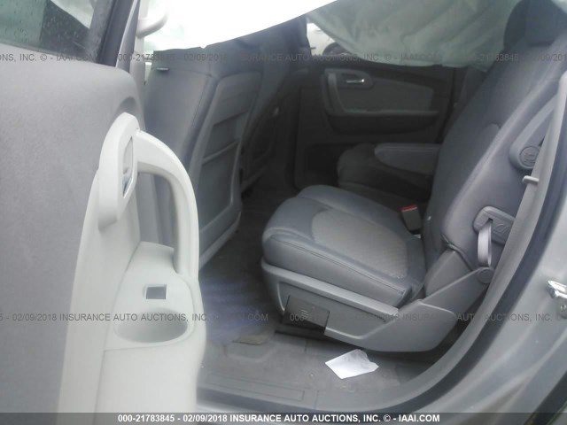 1GNKRGED0CJ177169 - 2012 CHEVROLET TRAVERSE LT SILVER photo 8