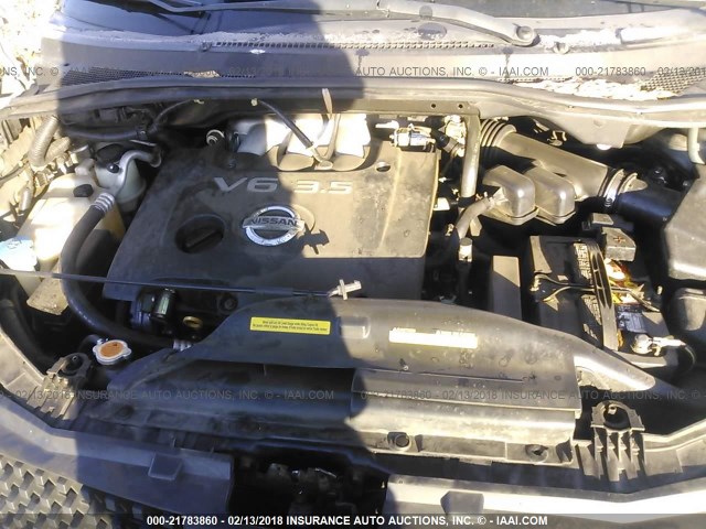 5N1BV28U16N105277 - 2006 NISSAN QUEST S/SE/SL SILVER photo 10