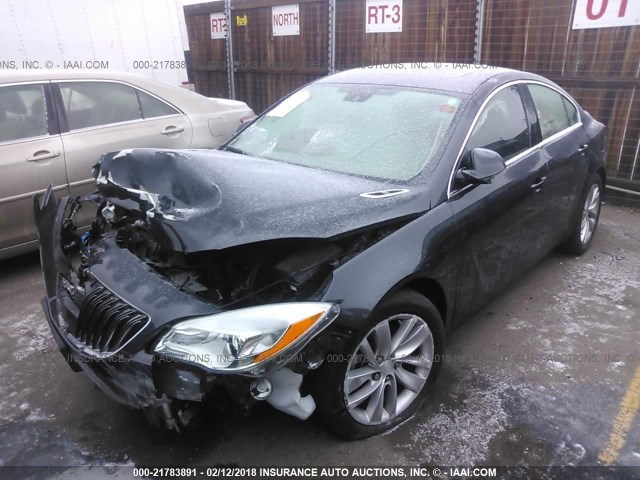 2G4GK5EXXF9264803 - 2015 BUICK REGAL GRAY photo 2