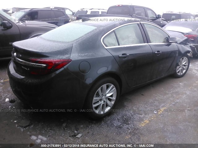 2G4GK5EXXF9264803 - 2015 BUICK REGAL GRAY photo 4