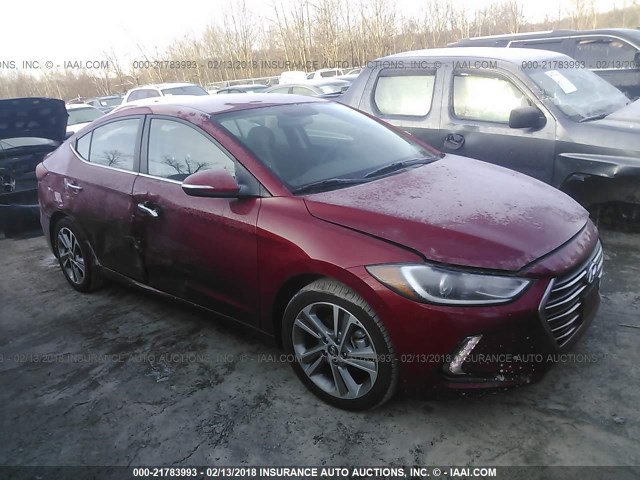 KMHD84LF2HU330241 - 2017 HYUNDAI ELANTRA SE/VALUE/LIMITED RED photo 1