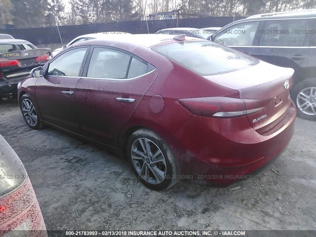 KMHD84LF2HU330241 - 2017 HYUNDAI ELANTRA SE/VALUE/LIMITED RED photo 3