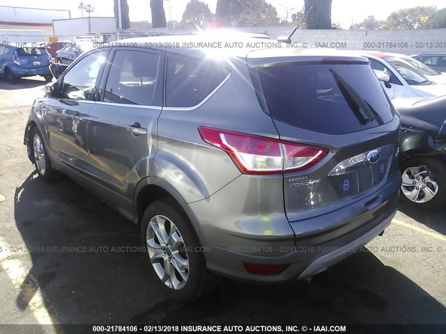 1FMCU0H90DUA53831 - 2013 FORD ESCAPE SEL GRAY photo 3