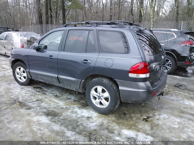 KM8SC73E16U044229 - 2006 HYUNDAI SANTA FE GLS/LIMITED BLUE photo 3