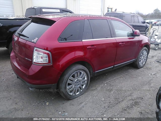 2FMDK3KC2ABA45800 - 2010 FORD EDGE LIMITED RED photo 4