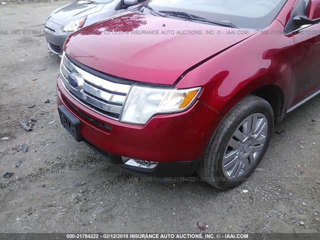 2FMDK3KC2ABA45800 - 2010 FORD EDGE LIMITED RED photo 6